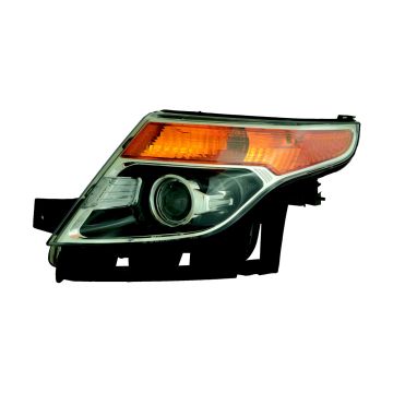 Headlight Assembly Composite Left Halogen w/o Adjust for Ford Explorer 2011-2015