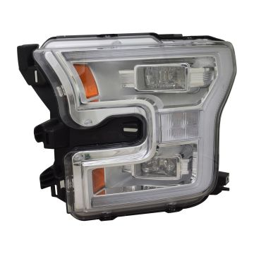 Headlight Assembly Composite Left LED w/o Special Edition Pkg CAPA for Ford F-150 Extended Cab Pickup Crew Cab Pickup 2015-2016