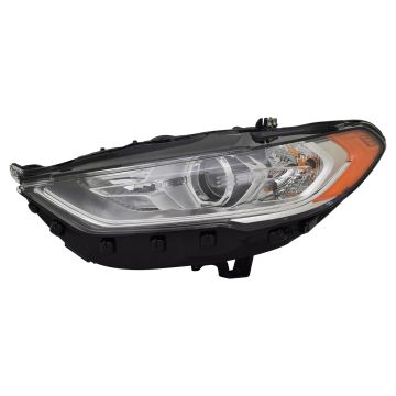 Headlight Assembly Composite Left Halogen w/o Signature Lighting CAPA for Ford Fusion 2017-2020