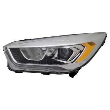 Headlight Assembly Composite Left Halogen w/Signature Lamps w/o Black Bezel CAPA for Ford Escape 2017-2019