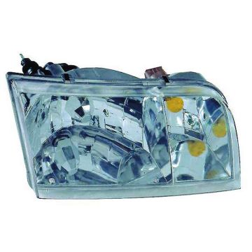 Headlight Assembly Composite Right Replacement Lens Design w/o Bulbs or Sockets CAPA for Ford Crown Victoria 1998-2011