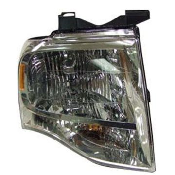 Headlight Assembly Composite Right w/o Black-Out Chrome Housing for Ford Expedition 2007-2014