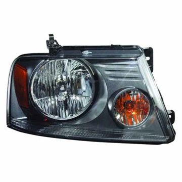 Headlight Assembly Composite Right (New Style) w/Shadow Gray Trim for Ford F-150 2007-2008