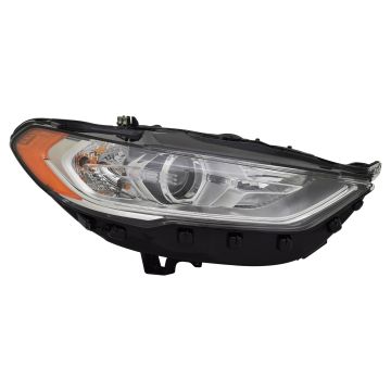 Headlight Assembly Composite Right Halogen w/o Signature Lighting CAPA for Ford Fusion 2017-2020