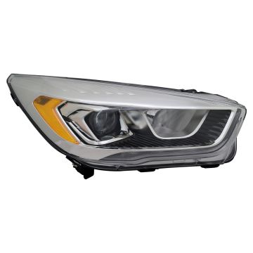 Headlight Assembly Composite Right Halogen w/Signature Lamps w/o Black Bezel CAPA for Ford Escape 2017-2019