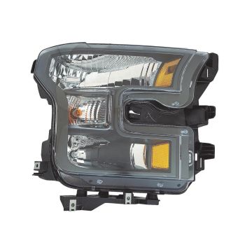 Headlight Lens Housing Right Halogen w/Special Edition Pkg Black Bezel CAPA for Ford F-150 Extended Cab Pickup Crew Cab Pickup 2016-2017
