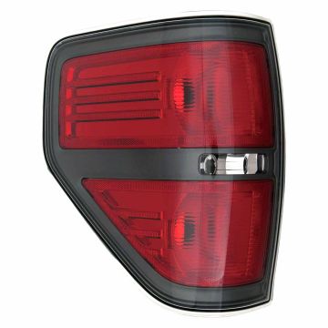 Tail Light Housing Left Gray Accent Includes Lens for Ford F-150 FX2 2010-2014