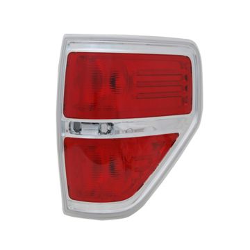 Tail Light Housing Right Chrome Accent Includes Lens CAPA for Ford F-150 FX4 Platinum STX Flotillera XL XLT King Ranch Lariat SVT Raptor Harley-Davidson Edition Lariat Limited Limited Tremor 2009-2014
