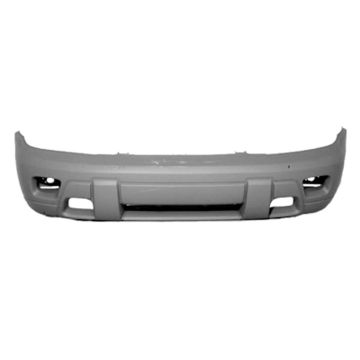 Bumper Cover Front Lower Center w/Fog Lamps w/Textured Gray w/o Two-Tone Primed CAPA for Chevrolet Trailblazer LS 2002-2007