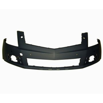 Bumper Cover Front w/Headlamp Washer w/Front Parking Aid Primed CAPA for Cadillac SRX 2010-2012