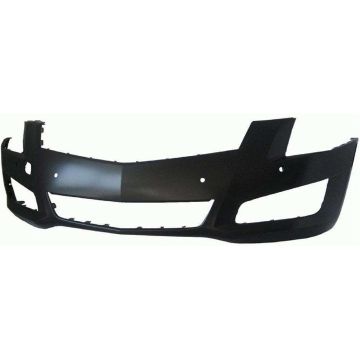 Bumper Cover Front w/Park Assist w/o Collision Warning w/o Headlamp Washers Primed CAPA for Cadillac ATS Base Premium Sport Premium Luxury Performance 2013-2014