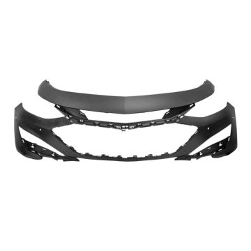 Bumper Cover Front w/Parallel Park Assist Primed CAPA for Chevrolet Malibu 2019-2023