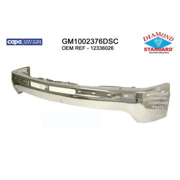 Bumper Face Bar Front Chrome CAPA for Chevrolet Silverado 1500 Silverado 2500 Silverado 2500 HD Silverado 3500 Suburban 1500 Suburban 2500 Tahoe GMC Sierra 2500 Sierra 2500 HD Sierra 3500