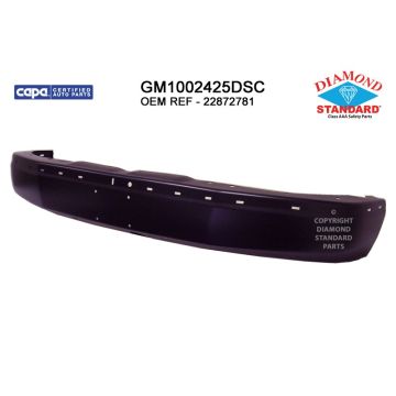 Bumper Face Bar Front Black CAPA for Chevrolet Express 1500 Express 2500 Express 3500 GMC Savana 1500 Savana 2500 Savana 3500