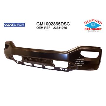 Bumper Face Bar Front w/o Park Assist Primed CAPA for GMC Sierra 1500 Sierra 1500 Limited