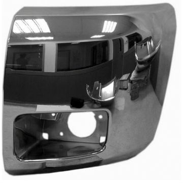 Bumper Extension Front Left Outer w/Fog Lamps Chrome for Chevrolet Silverado 1500 2007-2013