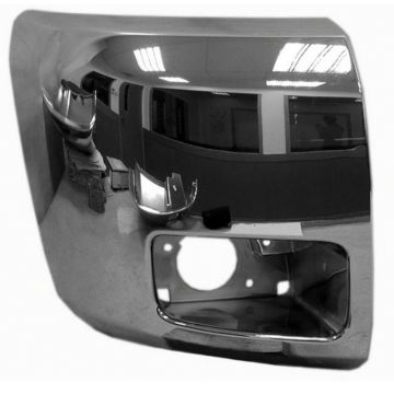 Bumper Extension Front Right Outer w/Fog Lamps Chrome CAPA for Chevrolet Silverado 1500 2007-2013