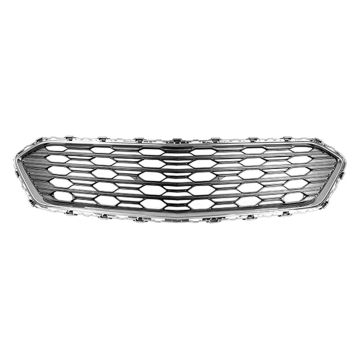 Bumper Cover Grille Front w/o RS Pkg CAPA for Chevrolet Cruze Sedan L LT LS 2016-2018