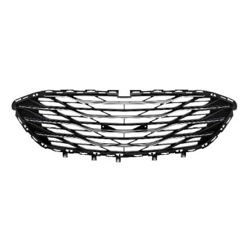 Bumper Cover Grille Front w/o Park Assist System Black CAPA for Chevrolet Malibu 2019-2023