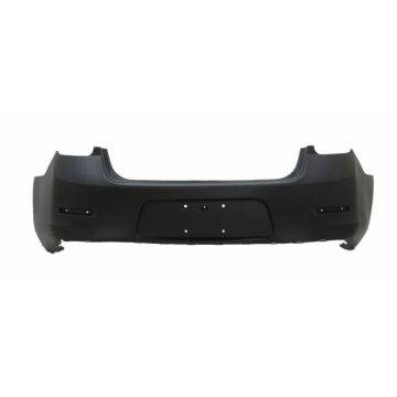 Bumper Cover Rear w/Rear Vision Cam w/o Park Sensors w/o Side Object Sensors Dual Exhaust Primed CAPA for Chevrolet Malibu Malibu Limited