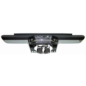 Bumper Assembly Rear w/o Impact Strip Includes Pads/Brackets/Hardware/License Lamp Chrome for Chevrolet C1500 C2500 C3500 K1500 K2500 K3500 GMC C1500 C2500 C3500 K1500 K2500 K3500