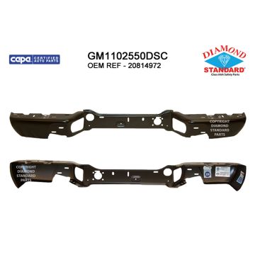 Bumper Face Bar Rear Step Type First Design w/o Xtreme w/o Towing Primed CAPA for Chevrolet Colorado GMC Canyon Isuzu i-280 i-350