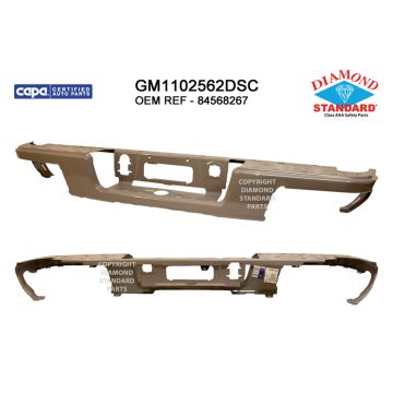 Bumper Face Bar Rear w/o Parking Sensors Primed CAPA for Chevrolet Colorado GMC Canyon