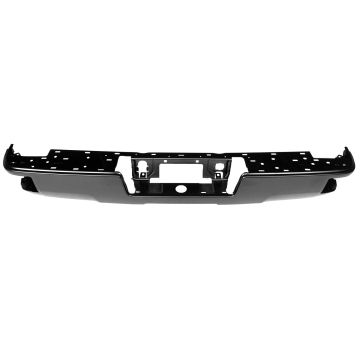 Bumper Face Bar Rear w/Corner Step w/o Parking Aid Sensors Black for Chevrolet Silverado 1500 Silverado 1500 LD