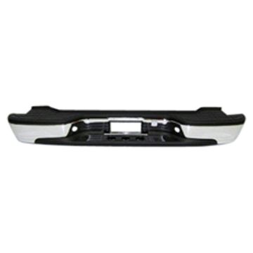 Bumper Assembly Rear Includes Pads/Brackets/Hardware/License Lamp Chrome for Chevrolet Suburban 1500 Suburban 2500 Tahoe GMC Yukon Yukon XL 1500