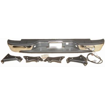 Bumper Assembly Rear Step Bumper Chrome for Chevrolet Silverado 1500 Silverado 1500 Classic GMC Sierra 1500 Sierra 1500 Classic
