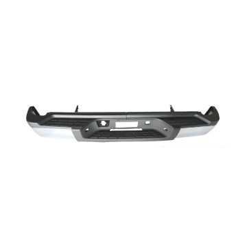Bumper Assembly Rear (Single Rear Wheels) Single Rear Wheels w/o Rear Object Sensor Chrome CAPA for Chevrolet Silverado 2500 HD Silverado 3500 HD GMC Sierra 2500 HD Sierra 3500 HD