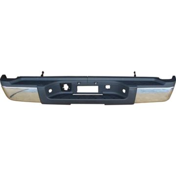 Bumper Assembly Rear w/o Rear Object Sensor Chrome for Chevrolet Silverado 2500 HD Silverado 3500 HD GMC Sierra 2500 HD Sierra 3500 HD