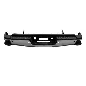 Bumper Assembly Rear Single Rear Wheels w/o Hitch Bar w/Park w/o Harness w/o Sensors Chrome for Chevrolet Silverado 2500 HD Silverado 3500 HD GMC Sierra 2500 HD Sierra 3500 HD