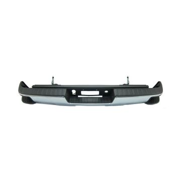 Bumper Assembly Rear w/Corner Step w/o Parking Sensors w/o Sensor Harness Chrome CAPA for Chevrolet Silverado 1500 Silverado 1500 LD Silverado 2500 HD Silverado 3500 HD GMC Sierra 1500 Sierra 1500 Limited Sierra 2500 HD Sierra 3500 HD
