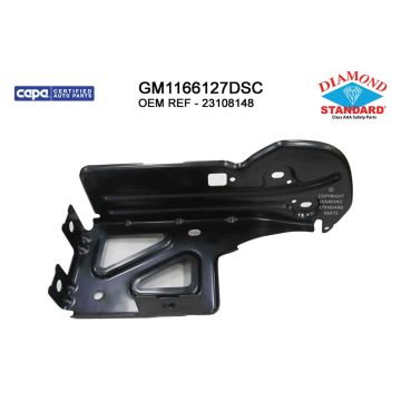 Bumper Bracket Rear Left Impact Bar Bracket w/Corner Step CAPA for Chevrolet Silverado 1500 Silverado 1500 LD