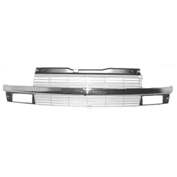 Grille Assembly w/Composite Headlamps Argent & Silver & Chrome for Chevrolet Astro 1995-2005