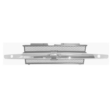 Grille Assembly w/Headlamp Washers w/Chrome Molding for Chevrolet Trailblazer 2002-2005