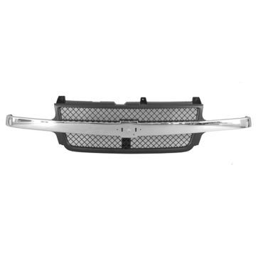 Grille Assembly Chrome & Black for Chevrolet Silverado 2500 HD Silverado 3500