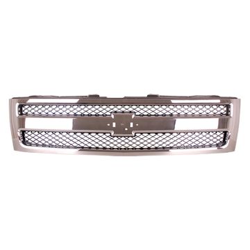 Grille Assembly Factory Installed Chrome CAPA for Chevrolet Silverado 1500 2007-2012