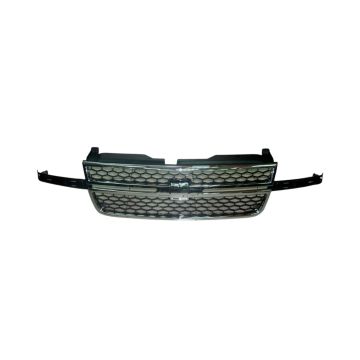 Grille Assembly Matte Black w/Chrome Frame w/Dale Earnhardt Pkg for Chevrolet Silverado 1500 Silverado 1500 Classic