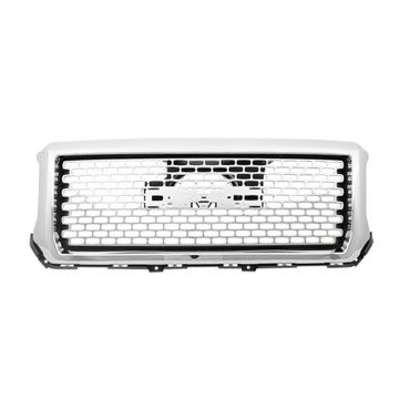 Grille Assembly Dark Gray w/Chrome Moulding CAPA for GMC Sierra 1500 Denali 2014-2015