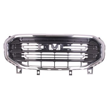 Grille Assembly w/o Black Edition Matte Black w/Chrome Surround CAPA for GMC Terrain SLE 2018-2021