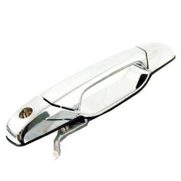 Exterior Door Handle Front Left w/Key Hole Chrome Plastic for Cadillac Escalade Escalade ESV Escalade EXT Chevrolet Avalanche Silverado 1500 Silverado 2500 HD Silverado 3500 HD GMC Sierra 1500 Sierra 2500 HD Sierra 3500 HD Yukon Yukon XL 1500