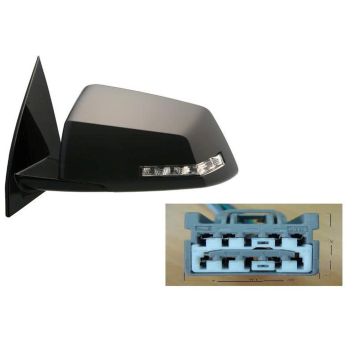 Door Mirror Assembly Left w/Signal Lamp Manual Fold for Saturn Outlook 2008-2010