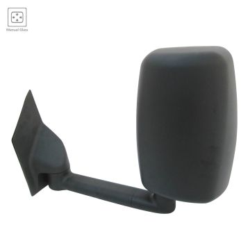 Door Mirror Assembly Left Manual Non-Heated Dual Glass Foldaway Black for Chevrolet Express 1500 Express 2500 Express 3500 GMC Savana 1500 Savana 2500 Savana 3500