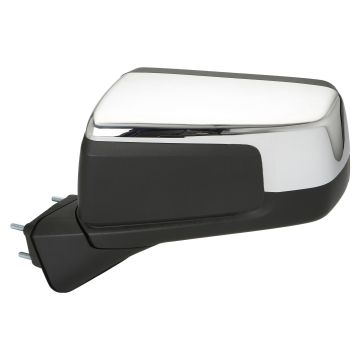 Door Mirror Assembly Left Power Folding Manual Folding Standard w/o BSD w/o Auto Dimming w/o Lamp w/Cover Chrome for Chevrolet Silverado 1500 Silverado 1500 LTD