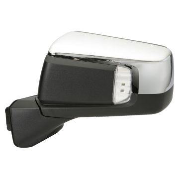 Door Mirror Assembly Left Standard Manual Folding w/o Auto Dimming w/Lamp w/Cover Chrome for GMC Sierra 1500 Sierra 1500 Limited