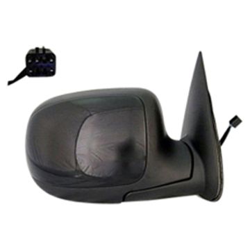 Door Mirror Assembly Right Standard Style Power Remote Non-Heated Matte Black Base Gloss Black Cap for Chevrolet Silverado 1500 GMC Sierra 1500