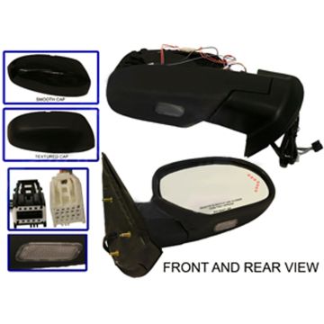 Door Mirror Assembly Right Power Heated w/Courtesy Lamp w/Signal Lamp w/Dimmer Power Folding for Chevrolet Avalanche Suburban 1500 Suburban 2500 GMC Yukon Yukon XL 1500