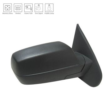 Door Mirror Assembly Right Standard Type Power Heated w/Textured Cover for Chevrolet Silverado 1500 Silverado 1500 LD Silverado 2500 HD Silverado 3500 HD GMC Sierra 1500 Sierra 1500 Limited Sierra 2500 HD Sierra 3500 HD